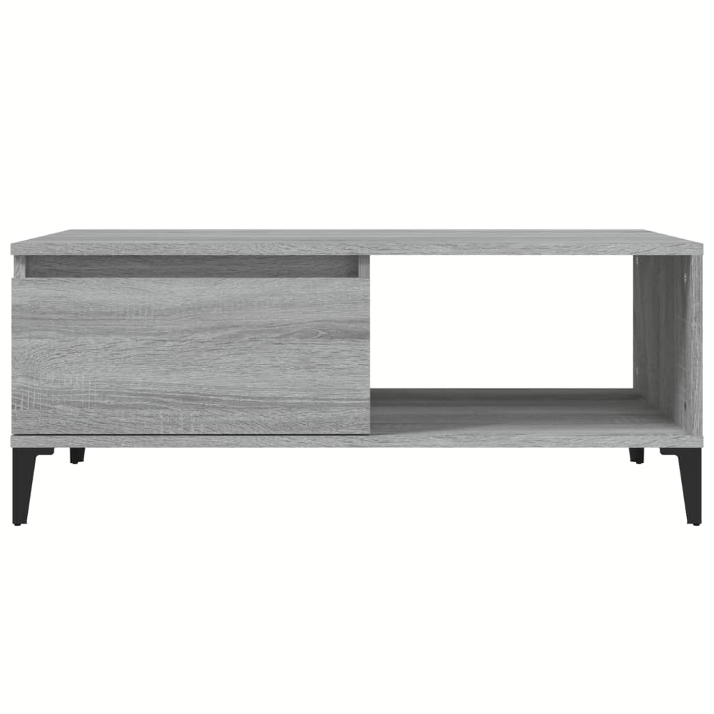 VidaXL Salontafel 90x50x36,5 cm bewerkt hout grijs sonoma