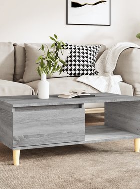VidaXL Salontafel 90x50x36,5 cm bewerkt hout grijs sonoma