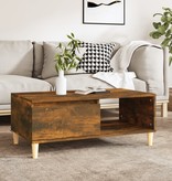 VidaXL Salontafel 90x50x36,5 cm bewerkt hout gerookt eikenkleurig