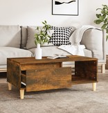 VidaXL Salontafel 90x50x36,5 cm bewerkt hout gerookt eikenkleurig