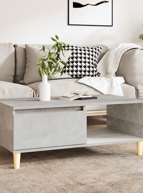 VidaXL Salontafel 90x50x36,5 cm bewerkt hout betongrijs