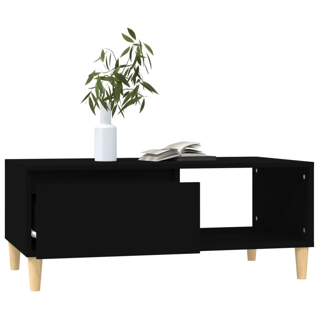 VidaXL Salontafel 90x50x36,5 cm bewerkt hout zwart