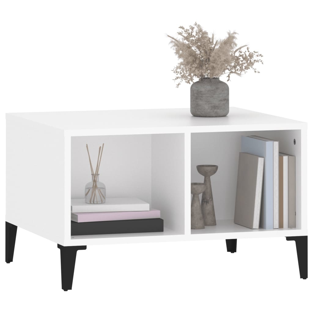 VidaXL Salontafel 60x50x36,5 cm bewerkt hout wit