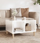 VidaXL Salontafel 60x50x36,5 cm bewerkt hout hoogglans wit