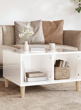 VidaXL Salontafel 60x50x36,5 cm bewerkt hout hoogglans wit