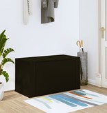 VidaXL Wandschoenenkast 70x35x38 cm bewerkt hout zwart