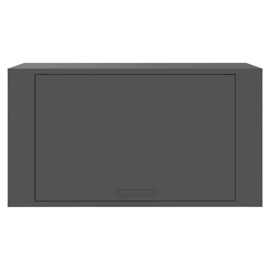 VidaXL Wandschoenenkast 70x35x38 cm bewerkt hout zwart
