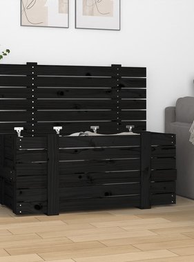 VidaXL Opbergbox 91x40,5x42 cm massief grenenhout zwart