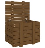 vidaXL Opbergbox 58x40,5x42 cm massief grenenhout honingbruin