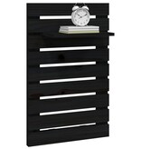 VidaXL Nachtkastjes wandgemonteerd 2 st massief grenenhout zwart