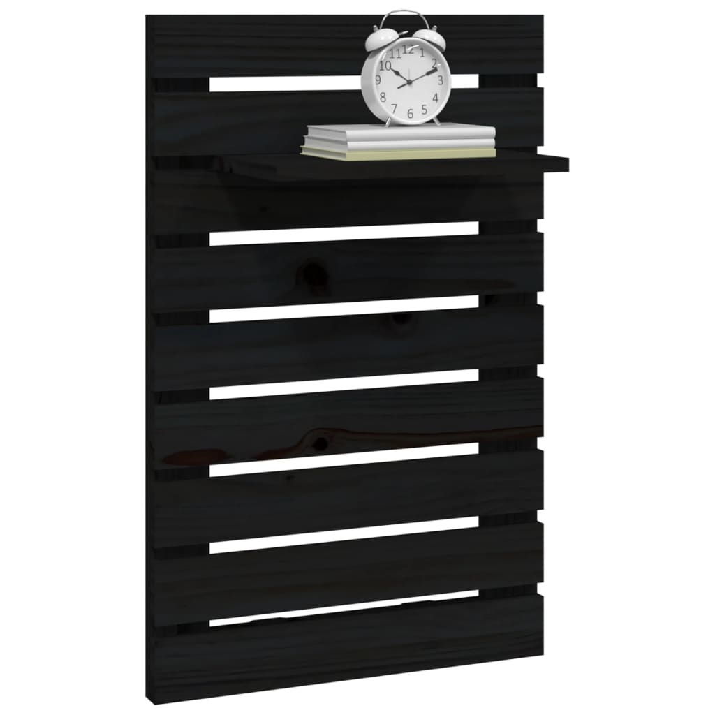 VidaXL Nachtkastjes wandgemonteerd 2 st massief grenenhout zwart