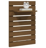 VidaXL Nachtkastjes wandgemonteerd 2 st massief grenenhout honingbruin