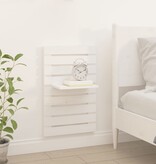 VidaXL Nachtkastjes wandgemonteerd 2 st massief grenenhout wit