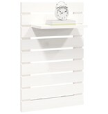 VidaXL Nachtkastjes wandgemonteerd 2 st massief grenenhout wit