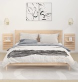 VidaXL Nachtkastjes wandgemonteerd 2 st massief grenenhout