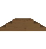 vidaXL Plantenbak 110x110x27 cm massief grenenhout honingbruin