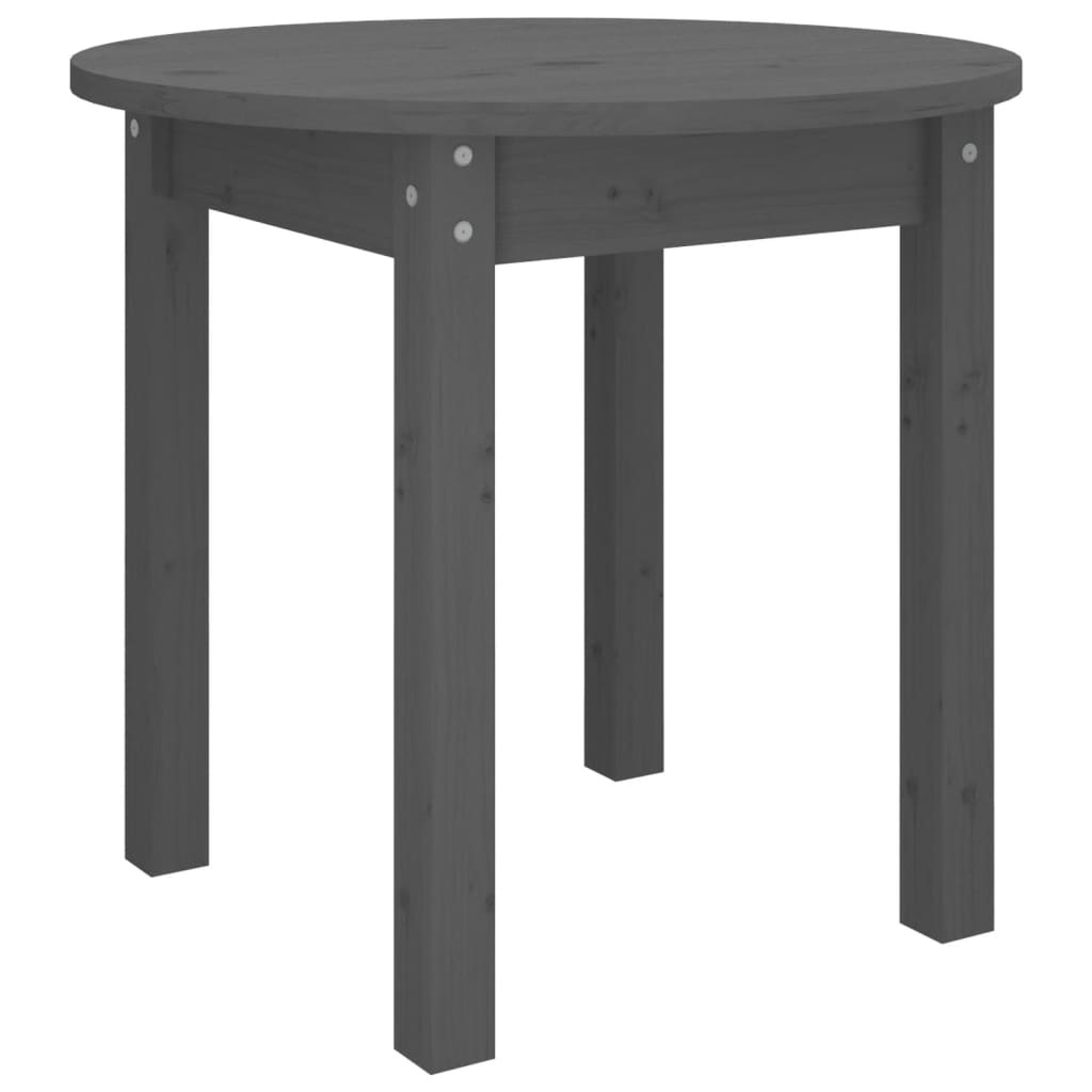 VidaXL Salontafel Ø 45x40 cm massief grenenhout grijs