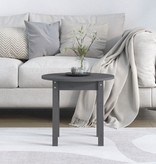 VidaXL Salontafel Ø 45x40 cm massief grenenhout grijs