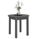 VidaXL Salontafel Ø 45x40 cm massief grenenhout grijs