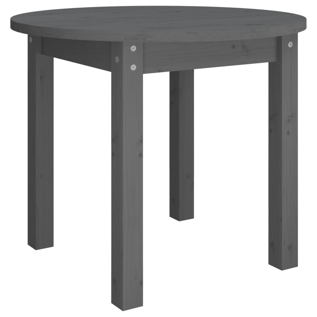 VidaXL Salontafel Ø 55x45 cm massief grenenhout grijs