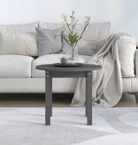 VidaXL Salontafel Ø 55x45 cm massief grenenhout grijs