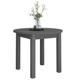 VidaXL Salontafel Ø 55x45 cm massief grenenhout grijs