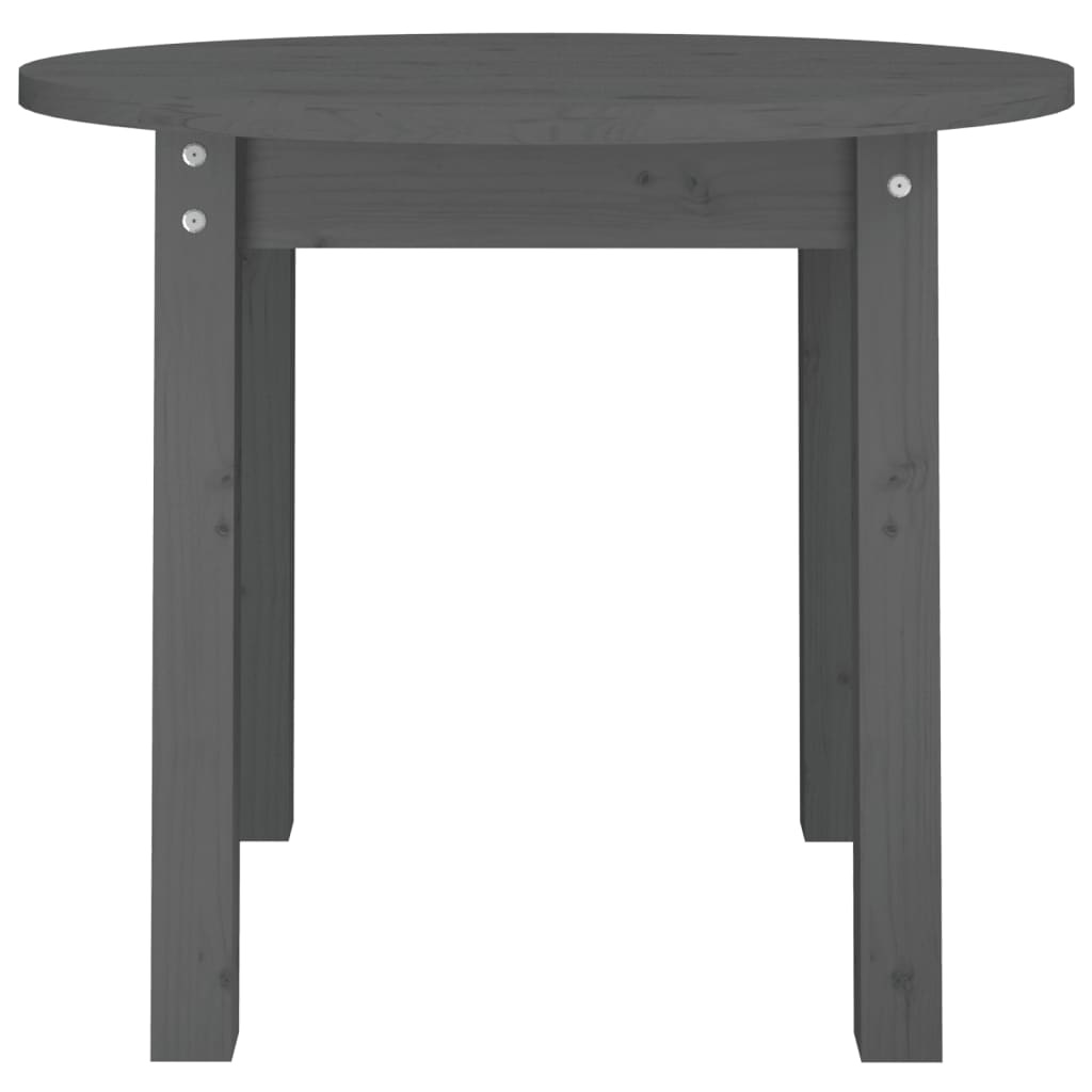 VidaXL Salontafel Ø 55x45 cm massief grenenhout grijs
