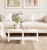VidaXL Salontafel 87x48x35 cm massief grenenhout wit