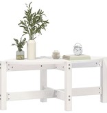 VidaXL Salontafel 87x48x35 cm massief grenenhout wit