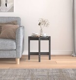 VidaXL Salontafel Ø 42,5x45 cm massief grenenhout grijs