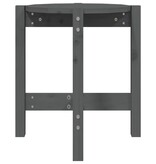 VidaXL Salontafel Ø 42,5x45 cm massief grenenhout grijs