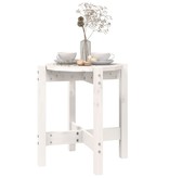 VidaXL Salontafel Ø 42,5x45 cm massief grenenhout wit