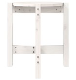 VidaXL Salontafel Ø 42,5x45 cm massief grenenhout wit