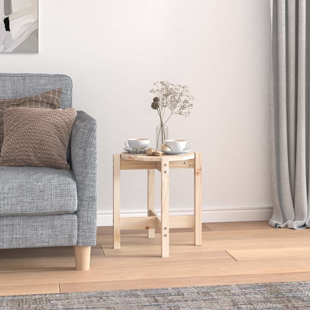 VidaXL Salontafel Ø 42,5x45 cm massief grenenhout