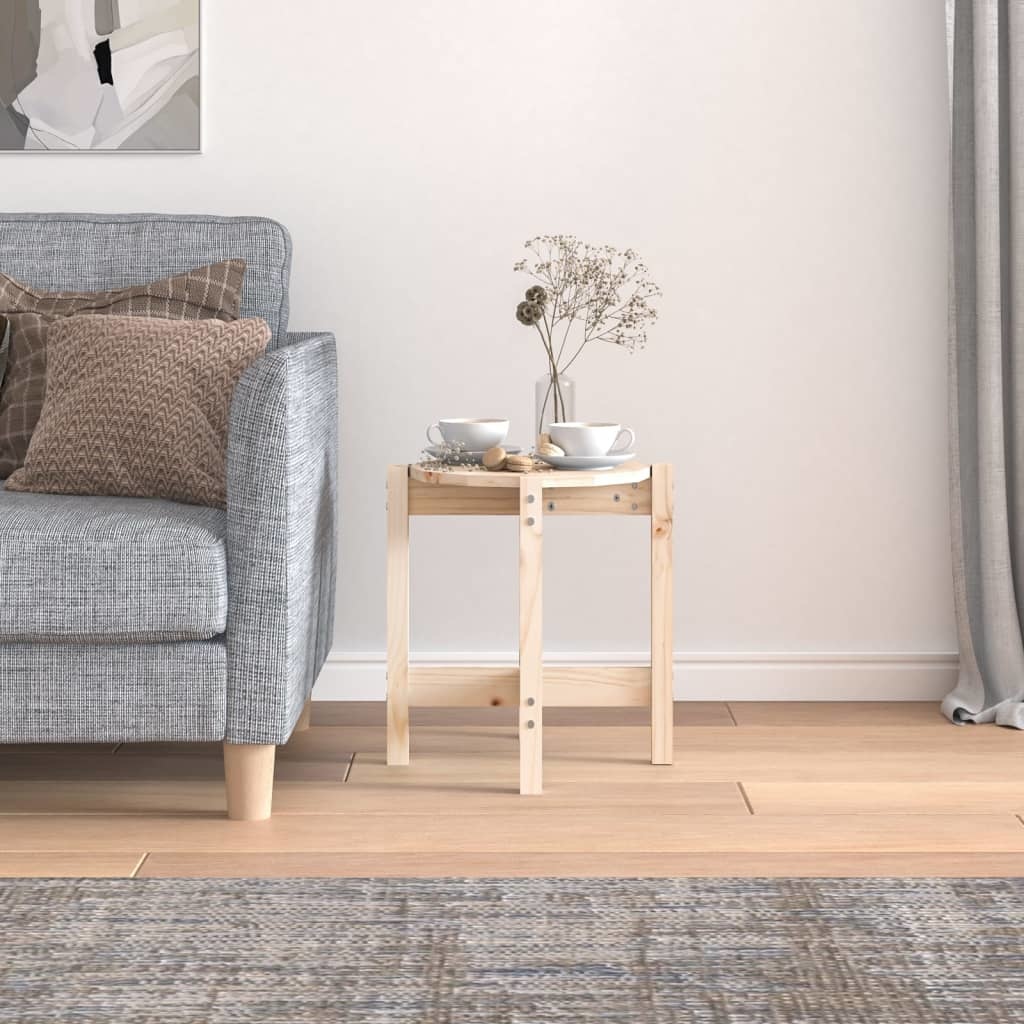 VidaXL Salontafel Ø 42,5x45 cm massief grenenhout