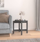 VidaXL Salontafel Ø 52,5x45 cm massief grenenhout grijs