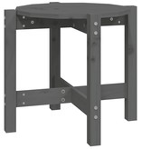 VidaXL Salontafel Ø 52,5x45 cm massief grenenhout grijs