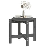 VidaXL Salontafel Ø 52,5x45 cm massief grenenhout grijs