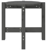 VidaXL Salontafel Ø 52,5x45 cm massief grenenhout grijs