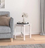 VidaXL Salontafel Ø 52,5x45 cm massief grenenhout wit