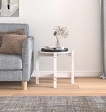 VidaXL Salontafel Ø 52,5x45 cm massief grenenhout wit