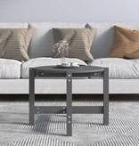 VidaXL Salontafel Ø 62,5x45 cm massief grenenhout grijs