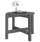 VidaXL Salontafel Ø 62,5x45 cm massief grenenhout grijs