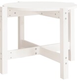 VidaXL Salontafel Ø62,5x45 cm massief grenenhout wit