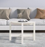 VidaXL Salontafel Ø62,5x45 cm massief grenenhout wit