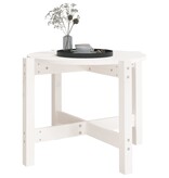 VidaXL Salontafel Ø62,5x45 cm massief grenenhout wit
