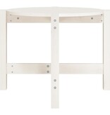 VidaXL Salontafel Ø62,5x45 cm massief grenenhout wit