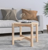 VidaXL Salontafel Ø 62,5x45 cm massief grenenhout