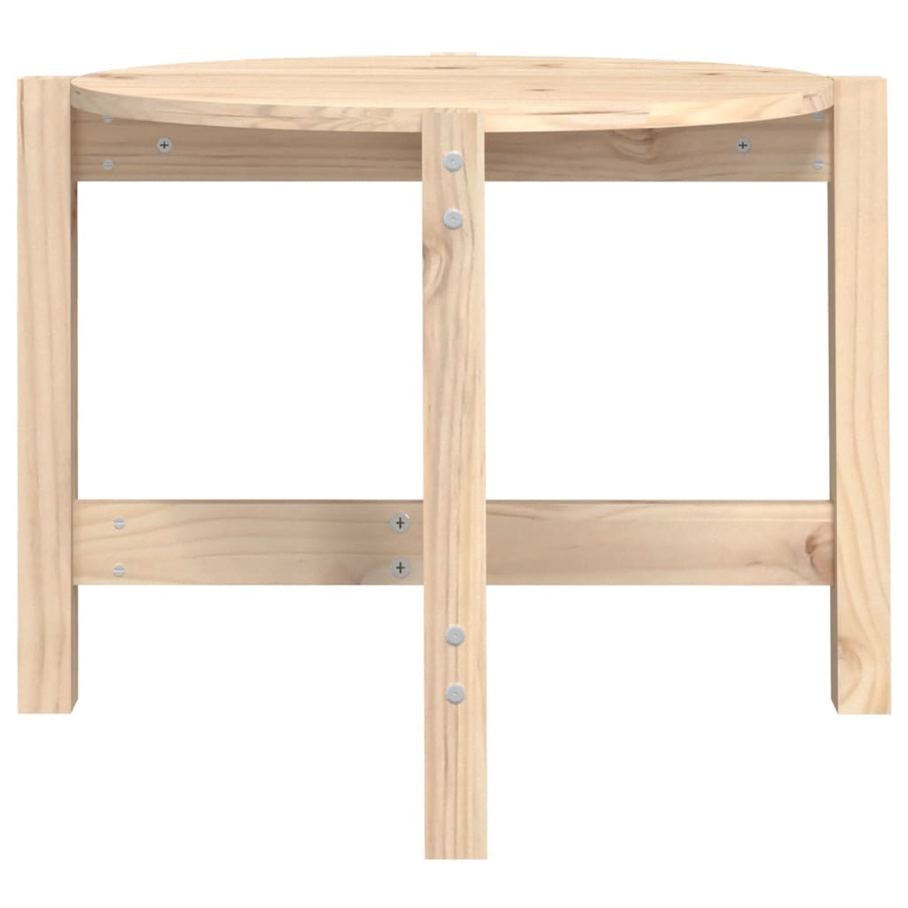 VidaXL Salontafel Ø 62,5x45 cm massief grenenhout