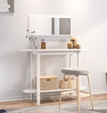 VidaXL Wandtafel 110x40x80 cm massief grenenhout wit